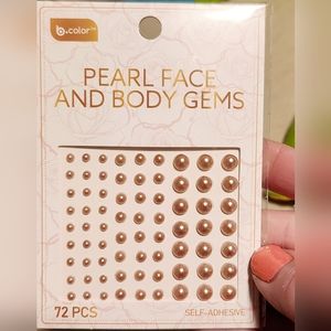 NWT B•COLOR FACE & BODY GEMS FAUX FLAT-BACK PEARLS!